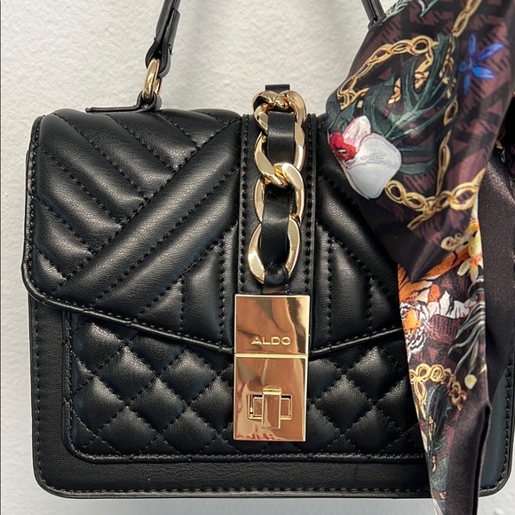 Aldo | Handbag w/ Scarf Accent and Crossbody Strap - Picture 3 of 8